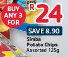 Simba Potato Chips Assorted-3 x 12