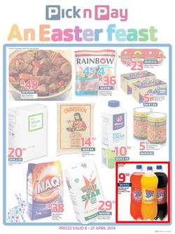 Pick N Pay WC : Easter Feast (8 Apr - 21 Apr 2014), page 1
