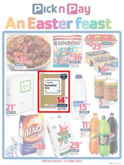 Pick N Pay EC : Easter Feast (8 Apr - 21 Apr 2014), page 1