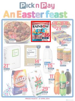 Pick N Pay EC : Easter Feast (8 Apr - 21 Apr 2014), page 1