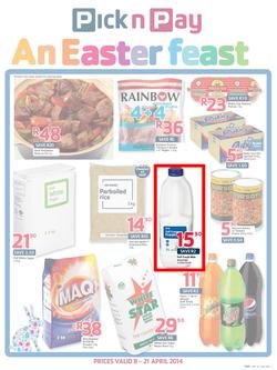 Pick N Pay EC : Easter Feast (8 Apr - 21 Apr 2014), page 1