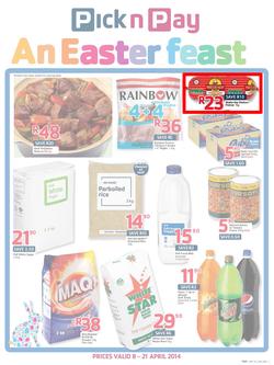 Pick N Pay EC : Easter Feast (8 Apr - 21 Apr 2014), page 1
