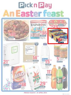 Pick N Pay EC : Easter Feast (8 Apr - 21 Apr 2014), page 1