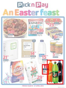 Pick N Pay EC : Easter Feast (8 Apr - 21 Apr 2014), page 1