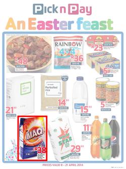 Pick N Pay EC : Easter Feast (8 Apr - 21 Apr 2014), page 1