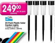 20 Pack Plastic Solar Garden Lights