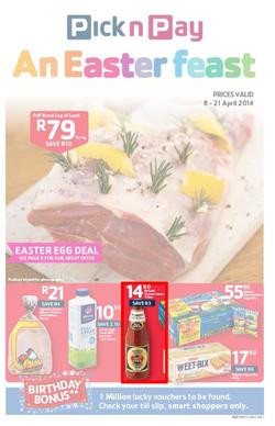 Pick N Pay WC : Easter (8 Apr - 21 April 2014), page 1