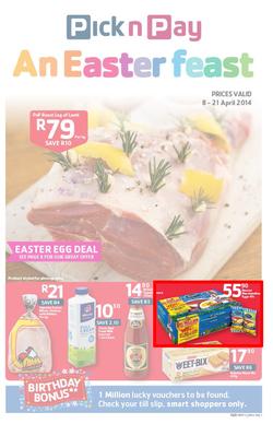 Pick N Pay WC : Easter (8 Apr - 21 April 2014), page 1