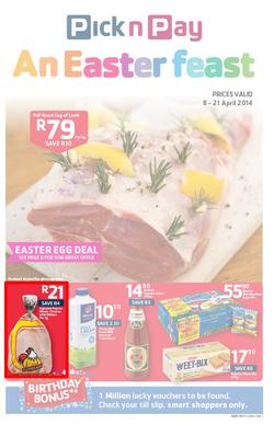 Pick N Pay WC : Easter (8 Apr - 21 April 2014), page 1