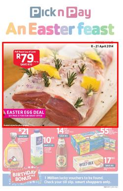 Pick N Pay WC : Easter (8 Apr - 21 April 2014), page 1