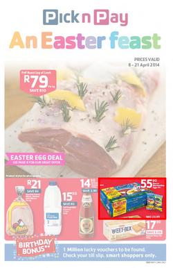 Pick N Pay EC : Easter (8 Apr - 21 Apr 2014), page 1