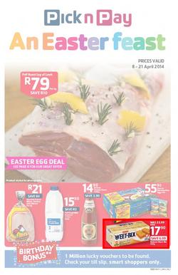Pick N Pay EC : Easter (8 Apr - 21 Apr 2014), page 1