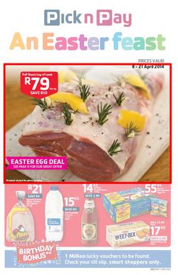Pick N Pay EC : Easter (8 Apr - 21 Apr 2014), page 1