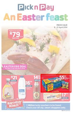 Pick N Pay KZN : Easter (8 Apr - 21 Apr 2014), page 1