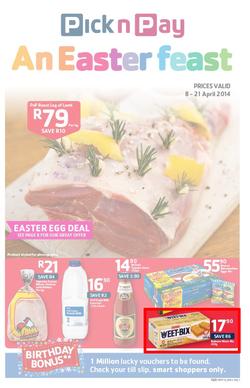 Pick N Pay KZN : Easter (8 Apr - 21 Apr 2014), page 1