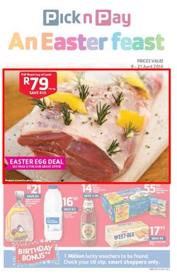 Pick N Pay KZN : Easter (8 Apr - 21 Apr 2014), page 1