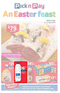 Pick N Pay KZN : Easter (8 Apr - 21 Apr 2014), page 1