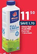 Clover Seal Fresh Milk-1Ltr Each