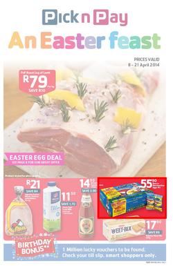 Pick N Pay Inland : Easter (8 Apr - 21 Apr 2014), page 1