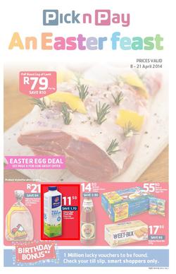 Pick N Pay Inland : Easter (8 Apr - 21 Apr 2014), page 1