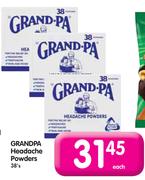 Grand-Pa Headache Powders-38's Each