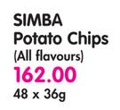 Simba Potato Chips(All Flavours)-48 x 36gm