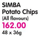 Simba Potato Chips (All Flavours)-48 x 36gm