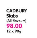 Cadbury's Slabs(All Flavours)-12x90G
