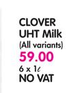 Clover UHT Milk(All Variants)-6x1Ltr