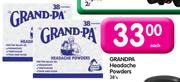 Grandpa Headache Powders-38's
