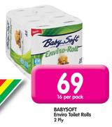 Babysoft Enviro Toilet Rolls 2 Ply-16 Per Pack