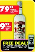 Smirnoff 1818 Vodka-750ml