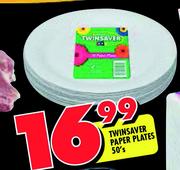 Twinsaver Paper Plates-50's