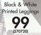 Legend Black & White Printed Leggings