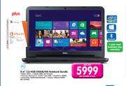 Dell 15.6" Ci3/4GB/500GB/WB Notebook Bundle-Per Bundle N3521