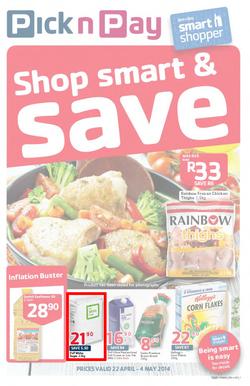 Pick N Pay EC : Shop Smart & Save (22 Apr - 4 May 2014), page 1