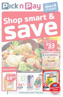 Pick N Pay KZN : Shop Smart & Save (22 Apr - 4 May 2014), page 1