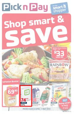Pick N Pay KZN : Shop Smart & Save (22 Apr - 4 May 2014), page 1