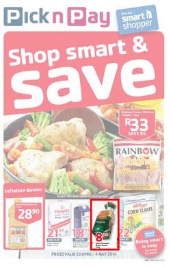 Pick N Pay Inland : Shop Smart & Save (22 Apr - 4 May 2014), page 1
