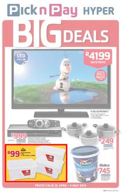 Pick N Pay Hyper : Big Deals (22 Apr - 4 May 2014), page 1
