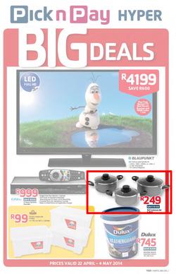 Pick N Pay Hyper : Big Deals (22 Apr - 4 May 2014), page 1