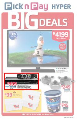 Pick N Pay Hyper : Big Deals (22 Apr - 4 May 2014), page 1