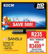 Sansui 32" HD LED TV-82cm