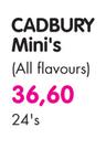 cadbury Mini's(All Flavours)-24's