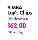 Simba Lay's Chips(All Flavours)-48x36g