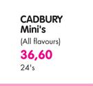 Cadbury Mini's(All Flavours)-24's