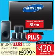 Samsung 32" LED TV Plus 5.1 330 Home Theatre