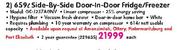 LG 659ltr Side-By-Side Door-In-Door Fridge/Freezer-GC-J237AGNV Each