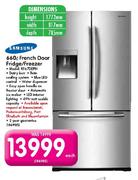 Samsung 660ltr French Door Fridge/Freezer-RF67DEPN Each