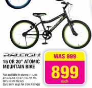Raleigh 16" or 20" Atomic Mountain Bike Each